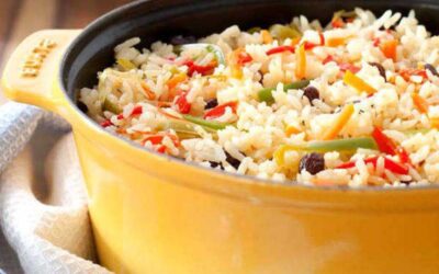 Receita de arroz natalino fitness
