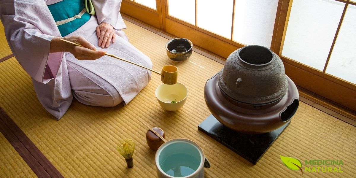 A cerimônia do chá japonesa (Chanoyu) elevou o consumo de chá verde a uma forma de arte meditativa. Desenvolvida ao longo de séculos, esta prática ritualística incorpora princípios zen-budistas de harmonia, respeito, pureza e tranquilidade. Cada movimento é cuidadosamente coreografado, desde a preparação do matcha até o modo de segurar a tigela. A cerimônia não se trata apenas de beber chá, mas de criar um espaço de contemplação e conexão com o momento presente.