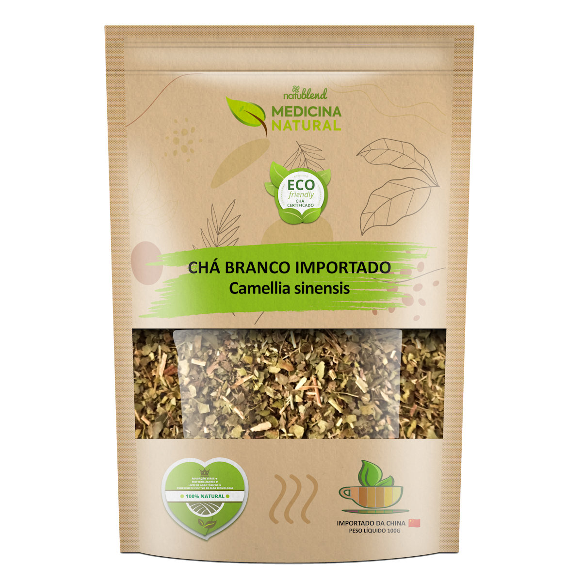 Chá Branco Importado Medicina Natural - Camellia sinensis