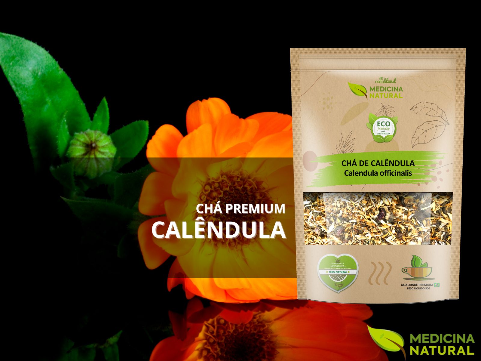 Chá de Calêndula – Calendula officinalis – Premium