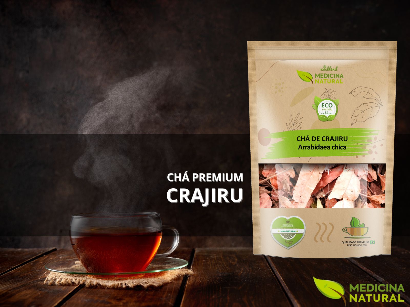 Chá de Crajiru (Chá de Pariri - Arrabidaea chica - Medicina Natural