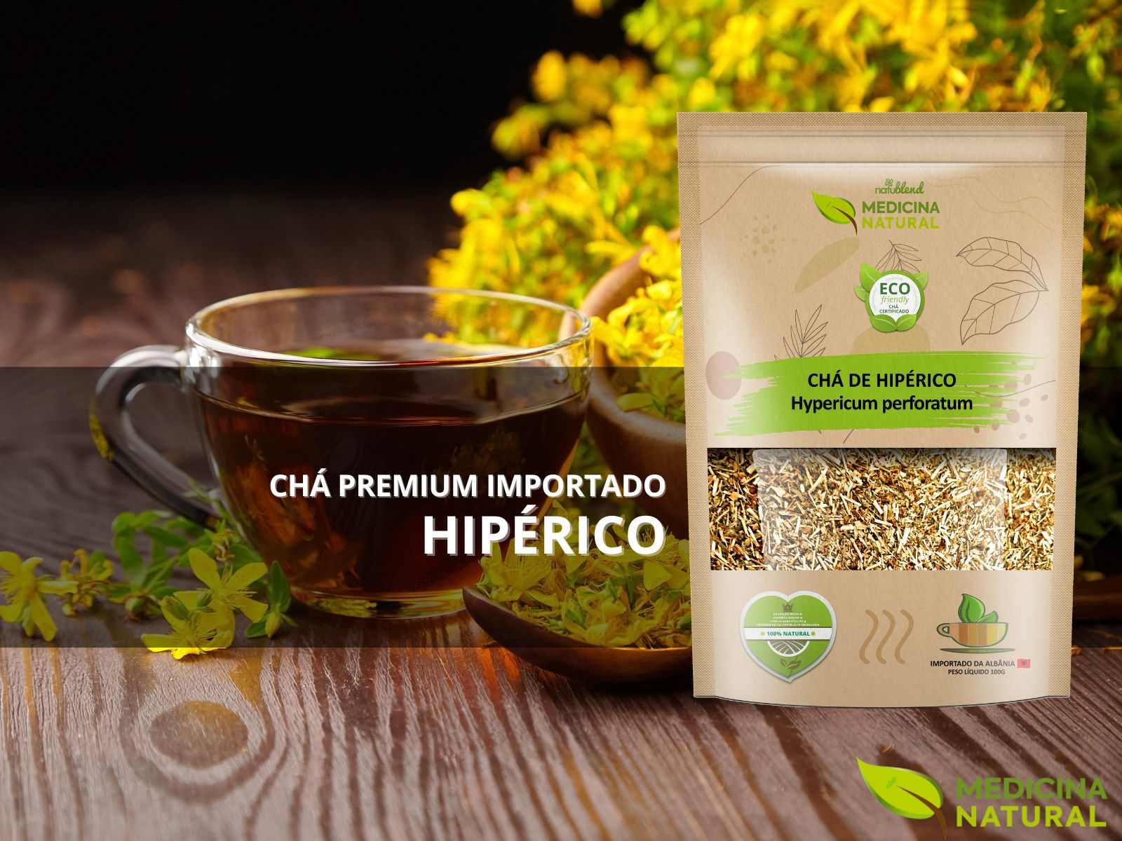 Chá de Erva de São João - Hipérico -Hypericum perforatum - Medicina Natural