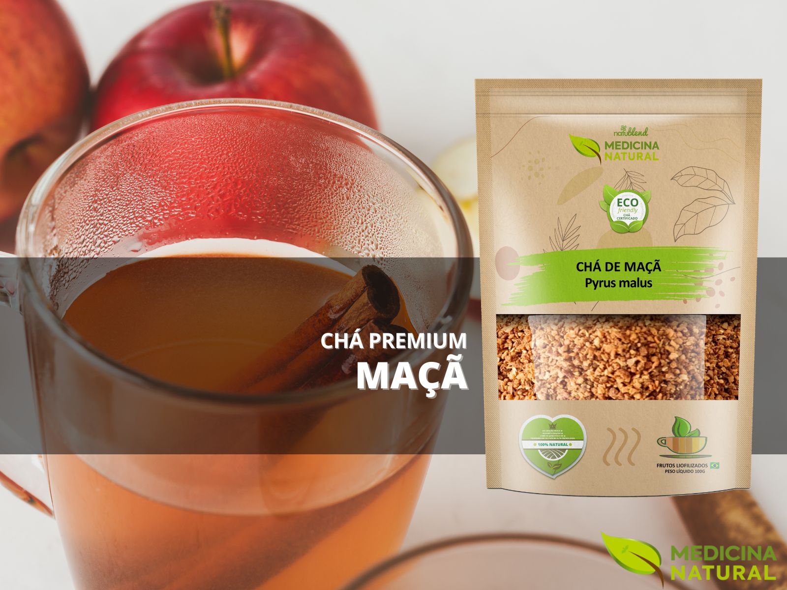 Chá de Maçã - Frutos Liofilizados - Pyrus malus - Medicina Natural