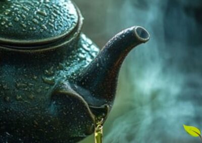 O ritual de servir chá verde em um bule tradicional transcende a simples preparação de uma bebida. A escolha do bule adequado influencia significativamente o sabor final do chá. Bules de cerâmica ou porcelana são ideais para chás verdes, pois não retêm sabores e mantêm a temperatura de forma estável. Bules de ferro fundido japoneses (tetsubin), embora belos, são mais adequados para aquecer água, não para infusão direta. O processo de servir o chá deve ser feito com movimentos suaves e contínuos.