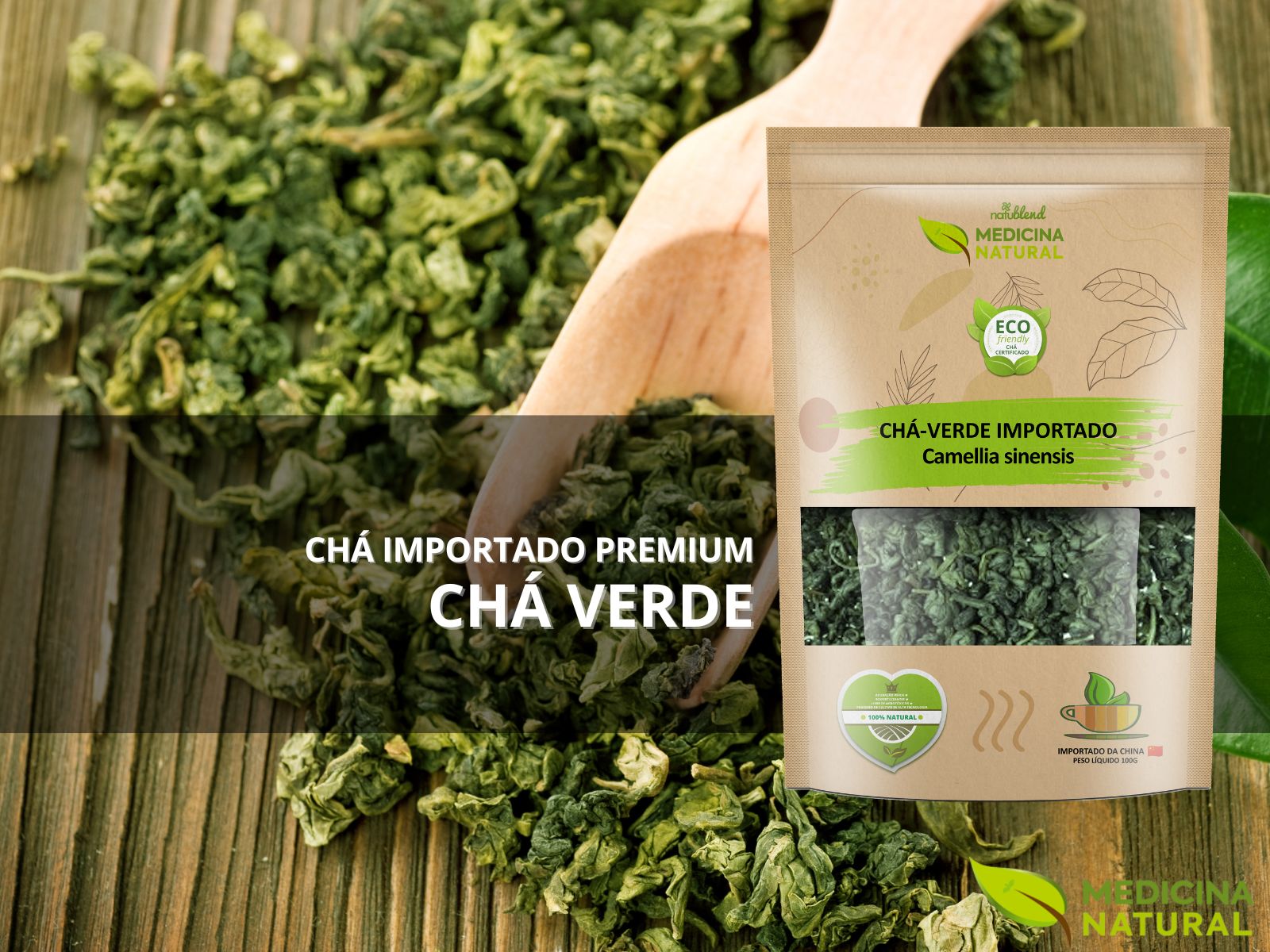 Chá Verde Importado – Camellia sinensis – Premium