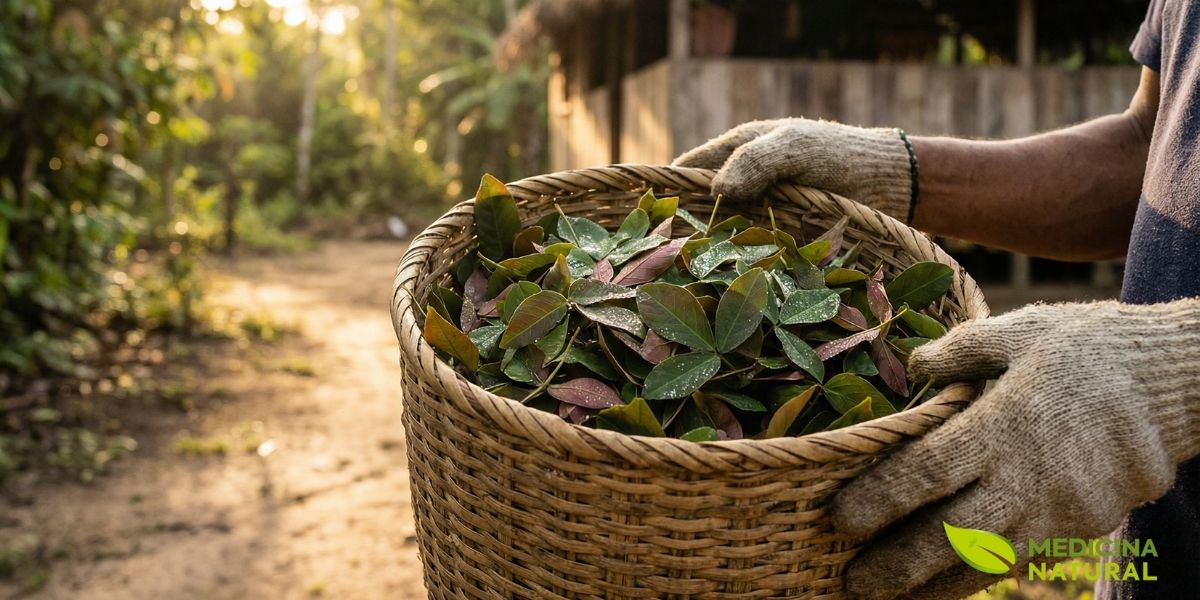 Cultivar crajiru em vaso é possível mesmo em apartamentos com varanda. A planta precisa de vaso grande (mínimo 20 litros), substrato rico em matéria orgânica e um suporte para escalar. Em 6 meses, já é possível colher as primeiras folhas para uso medicinal. A colheita sustentável do crajiru respeita a planta: nunca remover mais de 30% das folhas de uma vez, colher pela manhã após o orvalho secar, e deixar sempre folhas suficientes para a fotossíntese. Assim, a planta se recupera e continua produzindo.