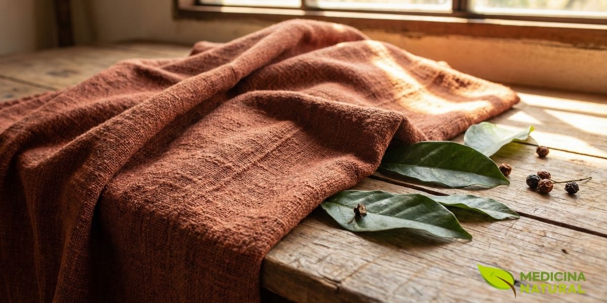 O tingimento natural com crajiru produz tonalidades únicas que variam do rosa ao terracota, dependendo da concentração e dos mordentes utilizados. Esta técnica ancestral inspira hoje movimentos de moda sustentável e valorização de corantes naturais.