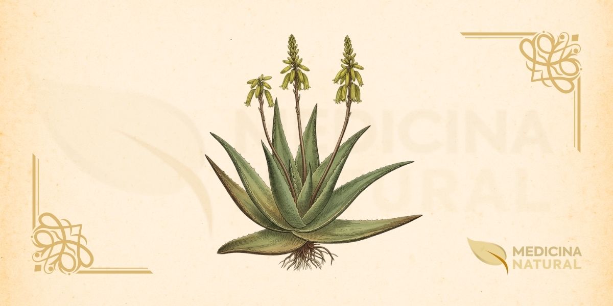 Aloe vera (L.) Burm.f. (Asphodelaceae). Planta suculenta perene com folhas carnudas dispostas em roseta, contendo gel mucilaginoso transparente rico em polissacarídeos (acemanano), vitaminas, minerais e enzimas. Adaptada a climas áridos, é amplamente cultivada por suas propriedades medicinais, especialmente para cicatrização de feridas, hidratação da pele e modulação do sistema imunológico.