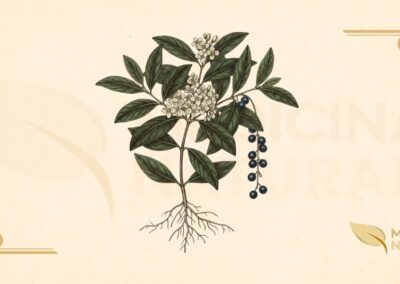 O Ligustrum lucidum é uma árvore perene da família Oleaceae, podendo atingir até 10 metros de altura. Possui um tronco robusto com casca acinzentada e uma copa densa e arredondada. Suas folhas são opostas, ovais, de cor verde-escura e brilhantes na parte superior, o que lhe confere o nome 'lucidum' (brilhante). As flores, pequenas e brancas, surgem em grandes cachos perfumados no verão, atraindo abelhas. Os frutos são pequenas bagas esféricas de cor azul-escura a preta, que amadurecem no outono e são a principal parte usada na medicina tradicional. É uma planta extremamente resistente, adaptando-se bem a ambientes urbanos e à poluição.