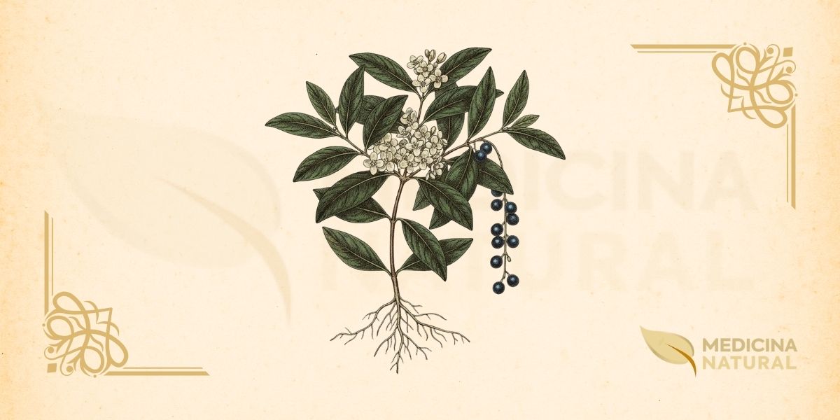 O Ligustrum lucidum é uma árvore perene da família Oleaceae, podendo atingir até 10 metros de altura. Possui um tronco robusto com casca acinzentada e uma copa densa e arredondada. Suas folhas são opostas, ovais, de cor verde-escura e brilhantes na parte superior, o que lhe confere o nome 'lucidum' (brilhante). As flores, pequenas e brancas, surgem em grandes cachos perfumados no verão, atraindo abelhas. Os frutos são pequenas bagas esféricas de cor azul-escura a preta, que amadurecem no outono e são a principal parte usada na medicina tradicional. É uma planta extremamente resistente, adaptando-se bem a ambientes urbanos e à poluição.