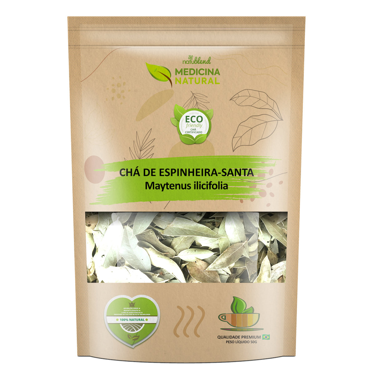 Chá de Espinheira Santa - Maytenus ilicifolia - Medicina Natural