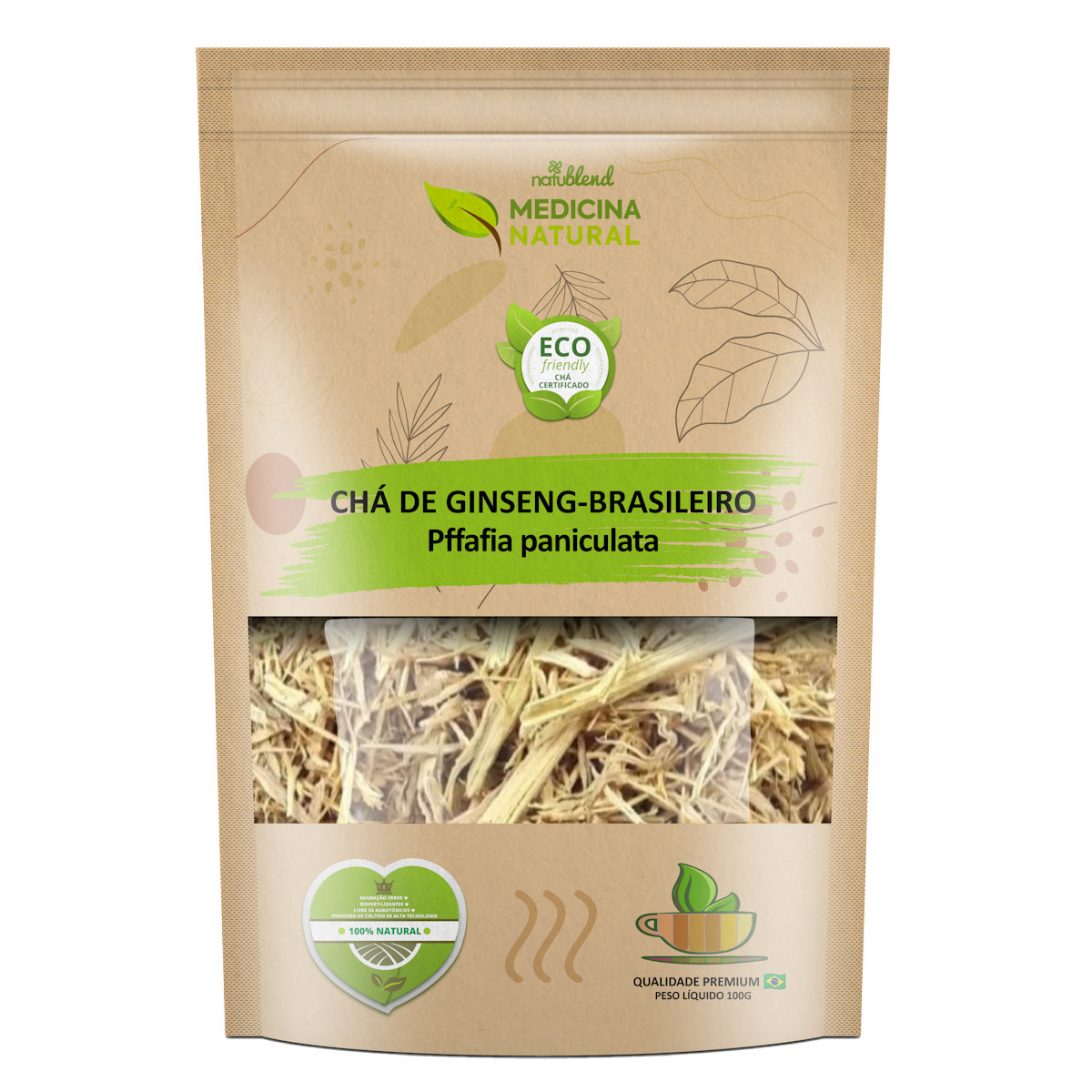 Chá de Ginseng Brasileiro - Pffafia paniculata - Medicina Natural