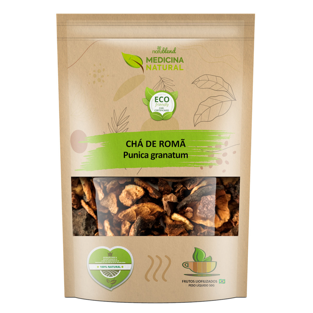 Chá de Romã - Punica granatum - Frutos Liofilizados - Medicina Natural